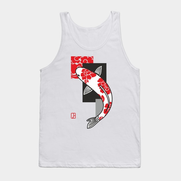 Japanese carp Tank Top by annadeeva